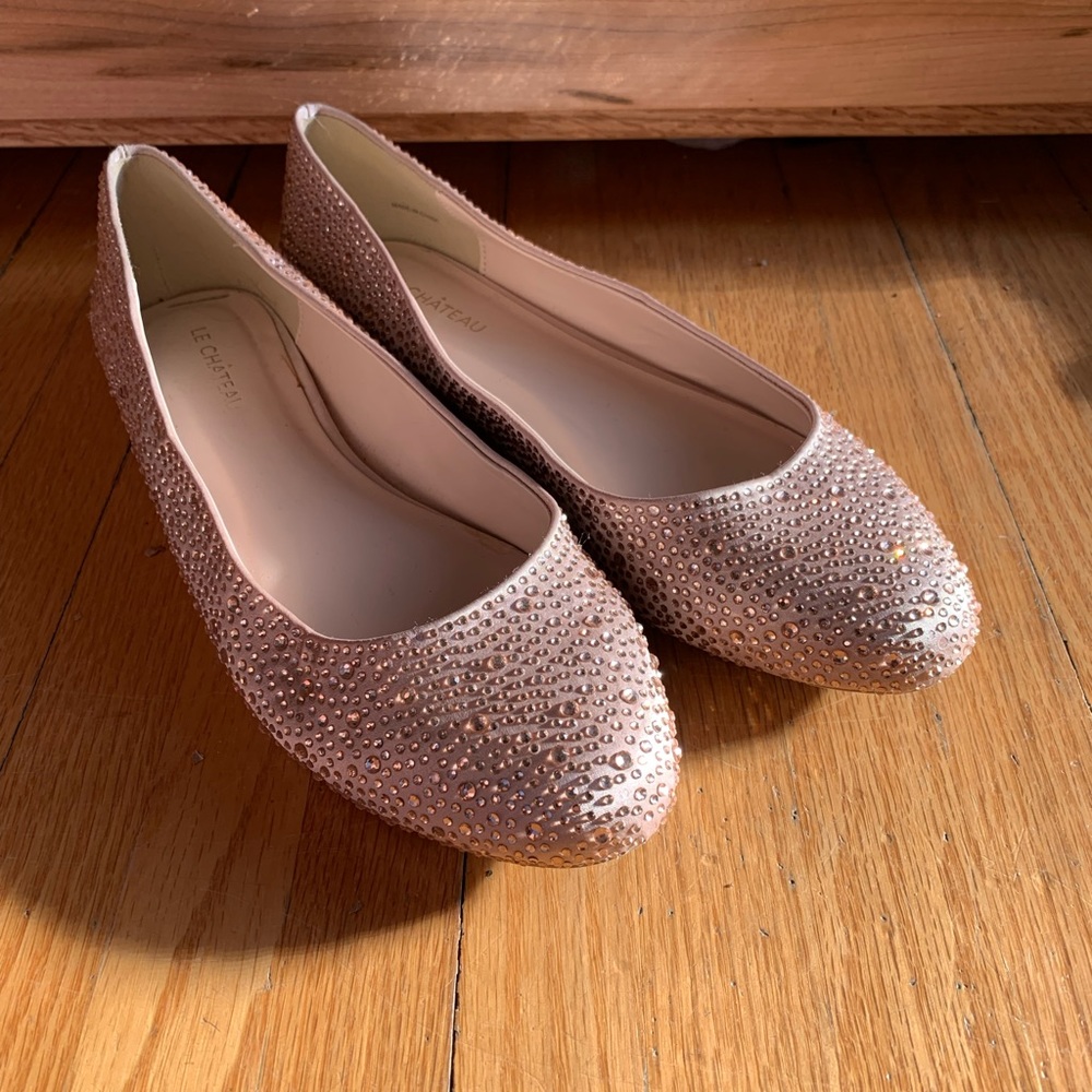 Rose gold Le Chateau flats